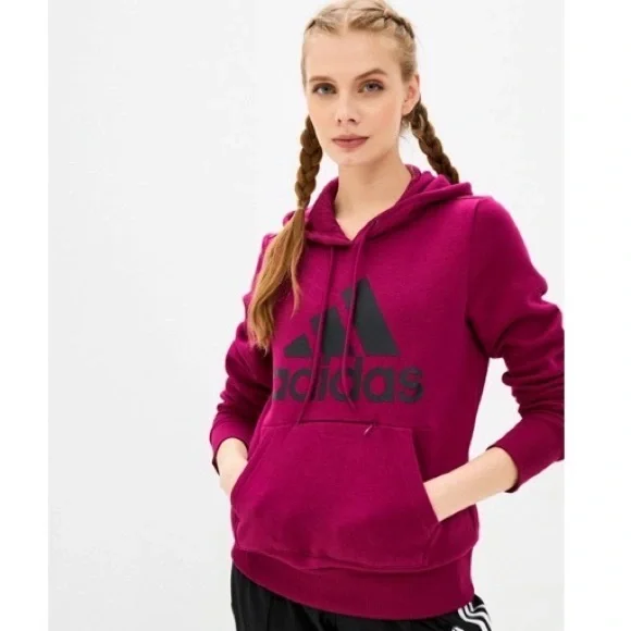 Adidas Badge of Sport Pullover Fleece Hoodie, sz M - Picture 2 of 11